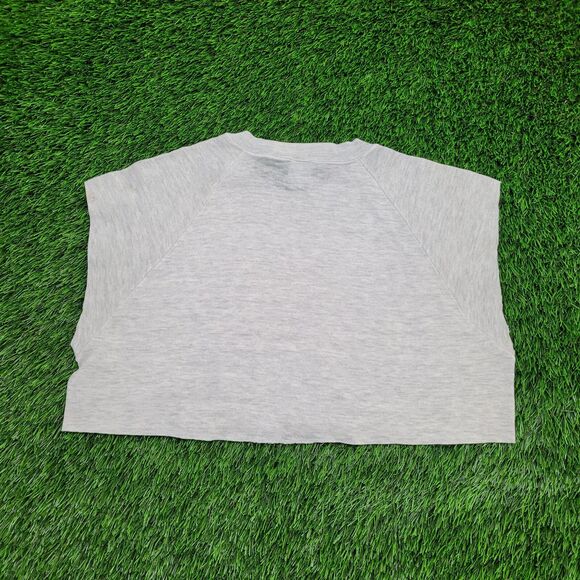 Vintage 1987 JERZEES Cropped Sweatshirt Womens L 21x14 Gray - Picture 2 of 14